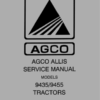 AGCO Allis 9435, 9455 Tractors Repair Manual