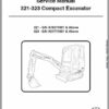 Bobcat 321, 323 Compact Excavator Repair Manual