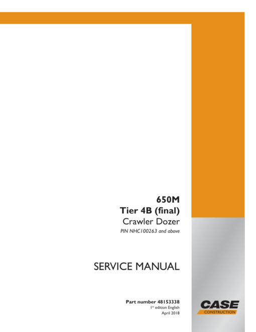 Case 650M Crawler Dozer Repair Manual