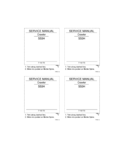 Case 550H Crawler Dozer Repair Manual