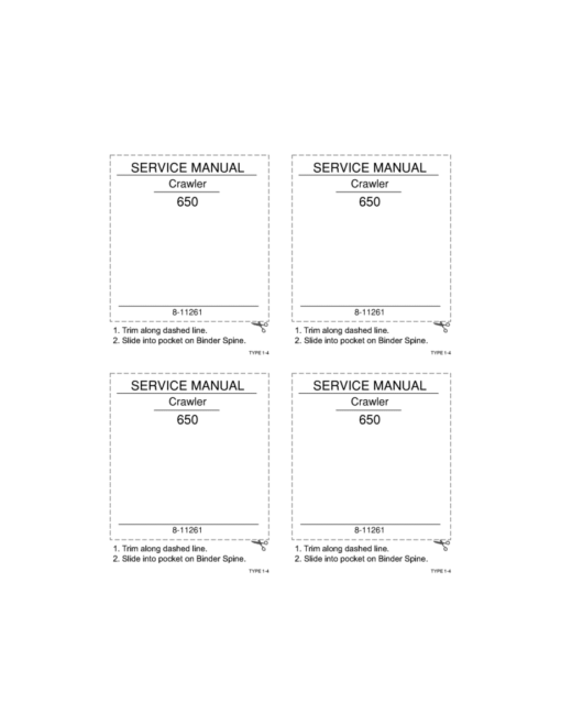 Case 650 Crawler Dozer Repair Manual