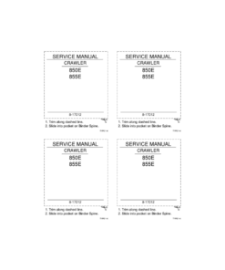 Case 850E, 855E Crawler Dozer Repair Manual