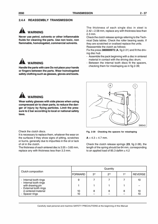 Case 2550 Crawler Dozer Repair Manual