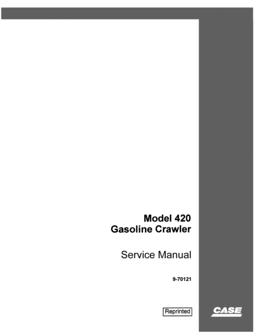 Case Terratrac 420 Crawler Dozer Repair Manual