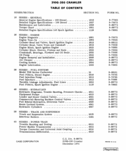 Case 310G, 350 Crawler Dozer Repair Manual
