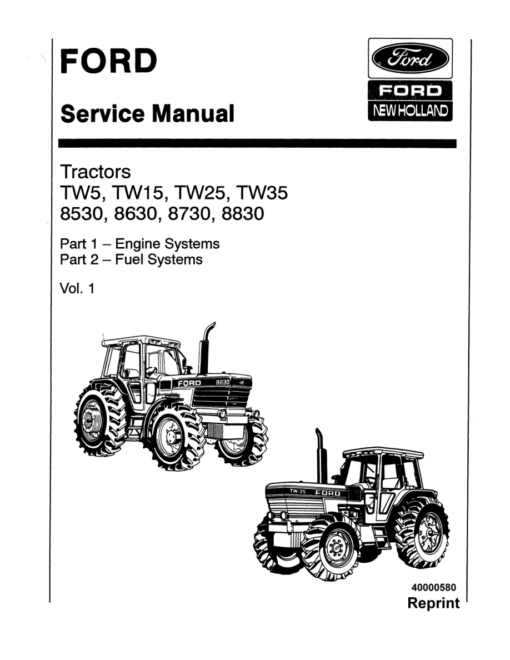 Ford TW5, TW15, TW25, TW35 Tractor Repair Manual