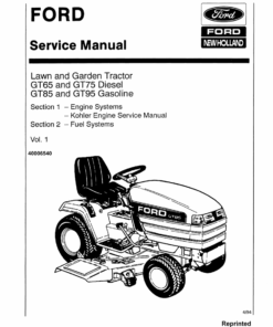Ford GT64, GT75, GT85, GT95 Lawn Tractor Repair Manual