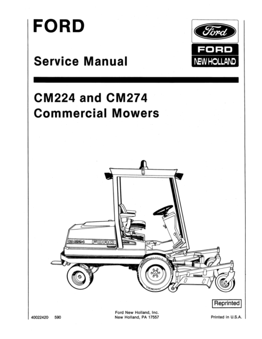Ford CM224, CM274 Mowers Repair Manual
