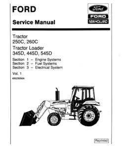 Ford 250C, 260C, 345D, 445D, 545D Tractor Repair Manual