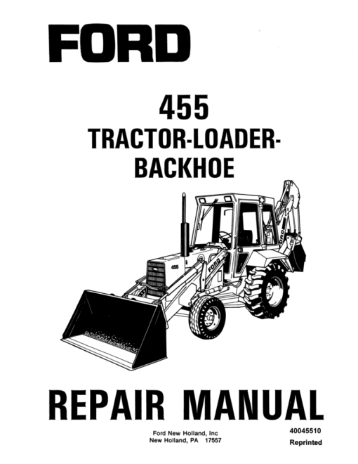 Ford 455 Backhoe Loader Repair Manual