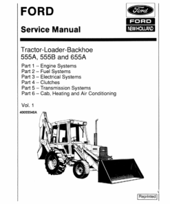 Ford 555A, 555B and 655A Backhoe Loader Repair Manual