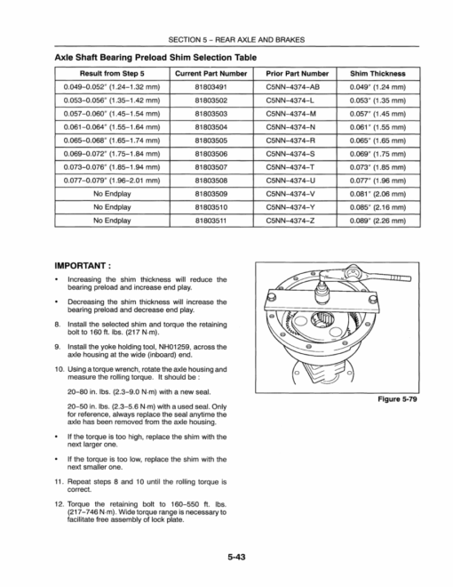 Ford 555E, 575E, 655E, 675E Backhoe Loader Repair Manual