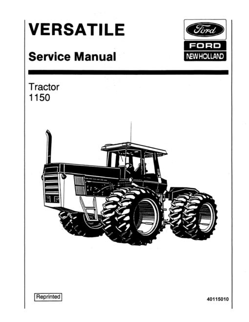 Ford Versatile 1150 Tractor Repair Manual