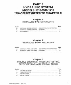 Ford 1310, 1510 and 1710 Tractors Service Manual