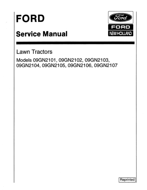 Ford LT8, LT11 Lawn Tractor Repair Manual