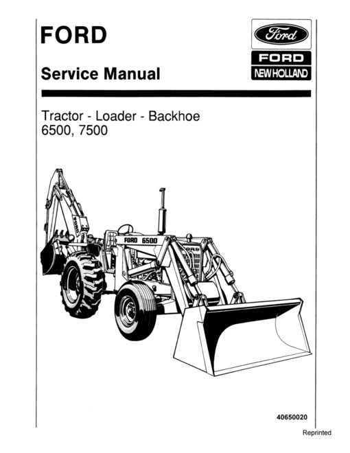 Ford 6500, 7000 Backhoe Loader Repair Manual