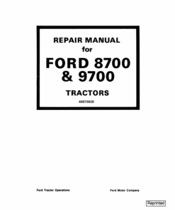 Ford 8700 and 9700 Tractor Repair Manual