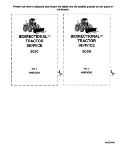 Ford Bidirectional Versatile 9030 Tractor Repair Manual