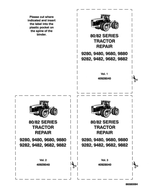 Ford 9280, 9480, 9680 and 9880 Tractor Repair Manual