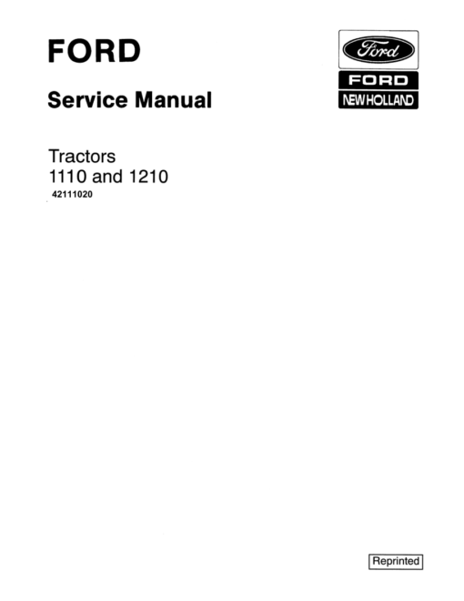 Ford 1110 and 1210 Tractor Repair Manual