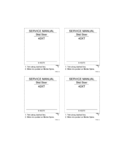 Case 40XT SkidSteer Repair Manual