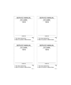 Case 1818 Uni-Loader SkidSteer Repair Manual