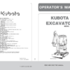 Kubota U17-3a Excavator Workshop Repair Manual