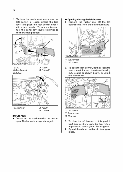 Kubota U17, U17-3 Excavator Workshop Repair Manual