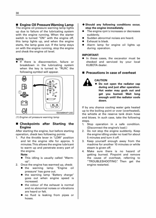 Kubota U17, U17-3 Excavator Workshop Repair Manual