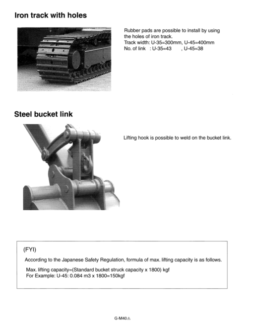 Kubota U10, U20, U30, U45 Excavator Workshop Repair Manual