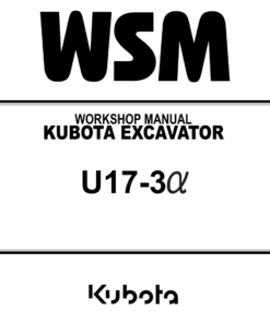 Kubota U17, U17-3a Excavator Workshop Repair Manual