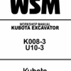 Kubota K008-3, U10-3 Workshop Repair Manual