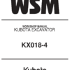 Kubota K018-4 Excavator Workshop Repair Manual
