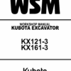 Kubota KX121-3, KX161-3 Excavator Workshop Repair Manual