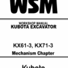 Kubota KX61-3, KX71-3 Excavator Workshop Repair Manual
