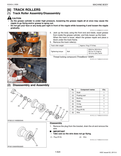 Kubota KX040-4 Excavator Workshop Repair Manual