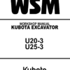 Kubota U20-3, U25-3 Excavator Workshop Repair Manual