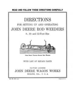 John Deere Rod Weeders Operator's Manual (DIR103D)