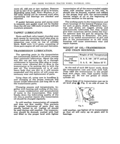 Alternative view of John Deere General Purpose Tractors - Standard Tread, Wide Tread, Orchard Type Operator's Manual (DIR104)