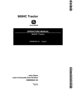 John Deere 900HC Tractor Operator's Manual (OMM89625)